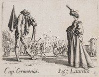 KG 10706
<br/>
Capitano Cerimonia en Signora Lavinia ("Sfessania")
<br/>
<em>Callot, Jacques (1592 - 1635)</em>
